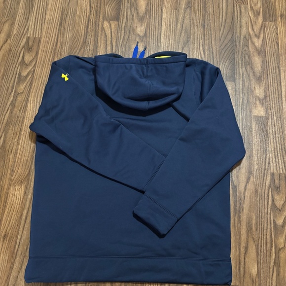 Under Armour * Steph Curry Pullover Sweatshirt Hoodie * Blue & Gold Size 2XL - Picture 8 of 10